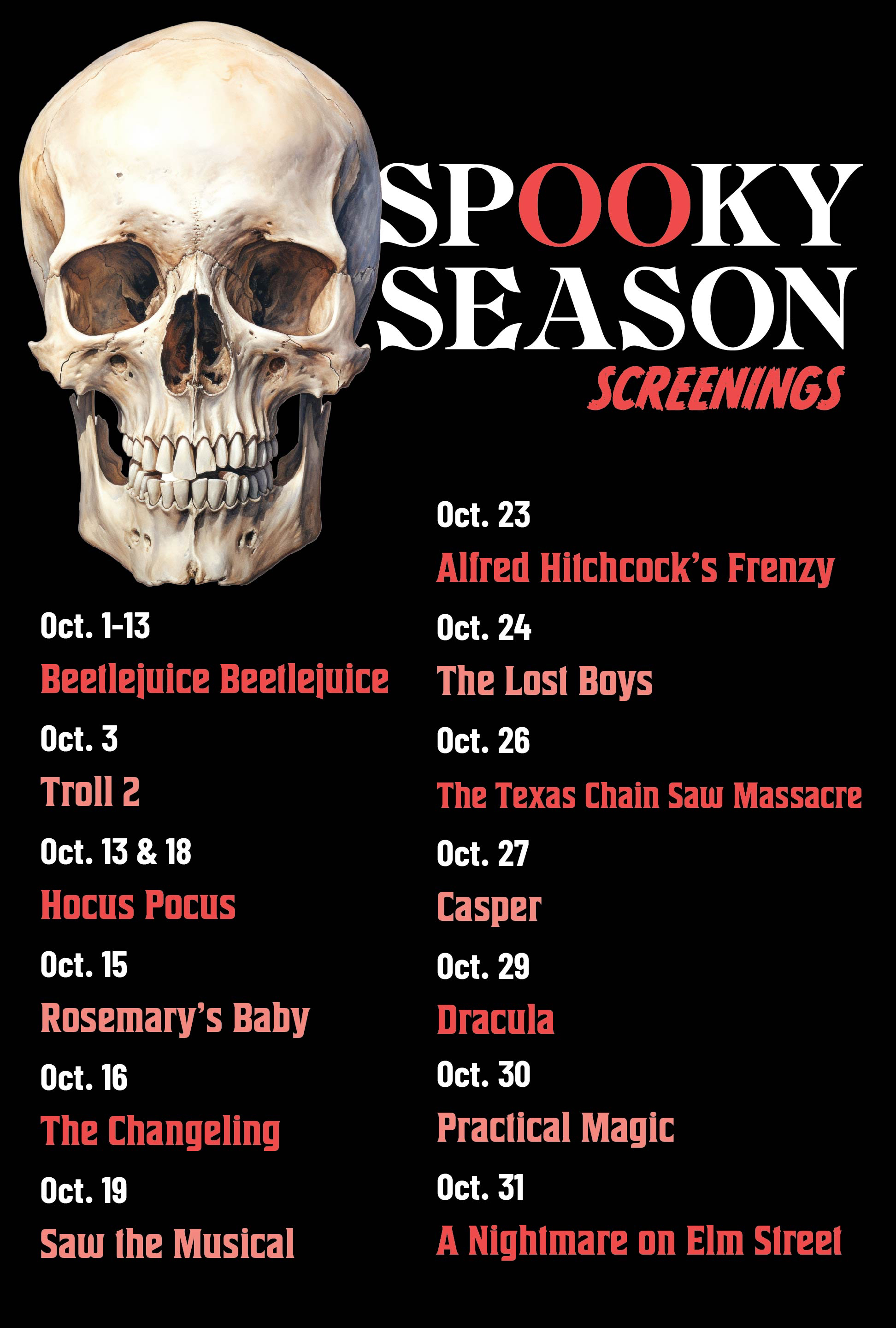 Spooky Season Screenings